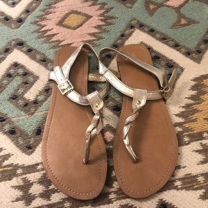 Merona gold thong sandals